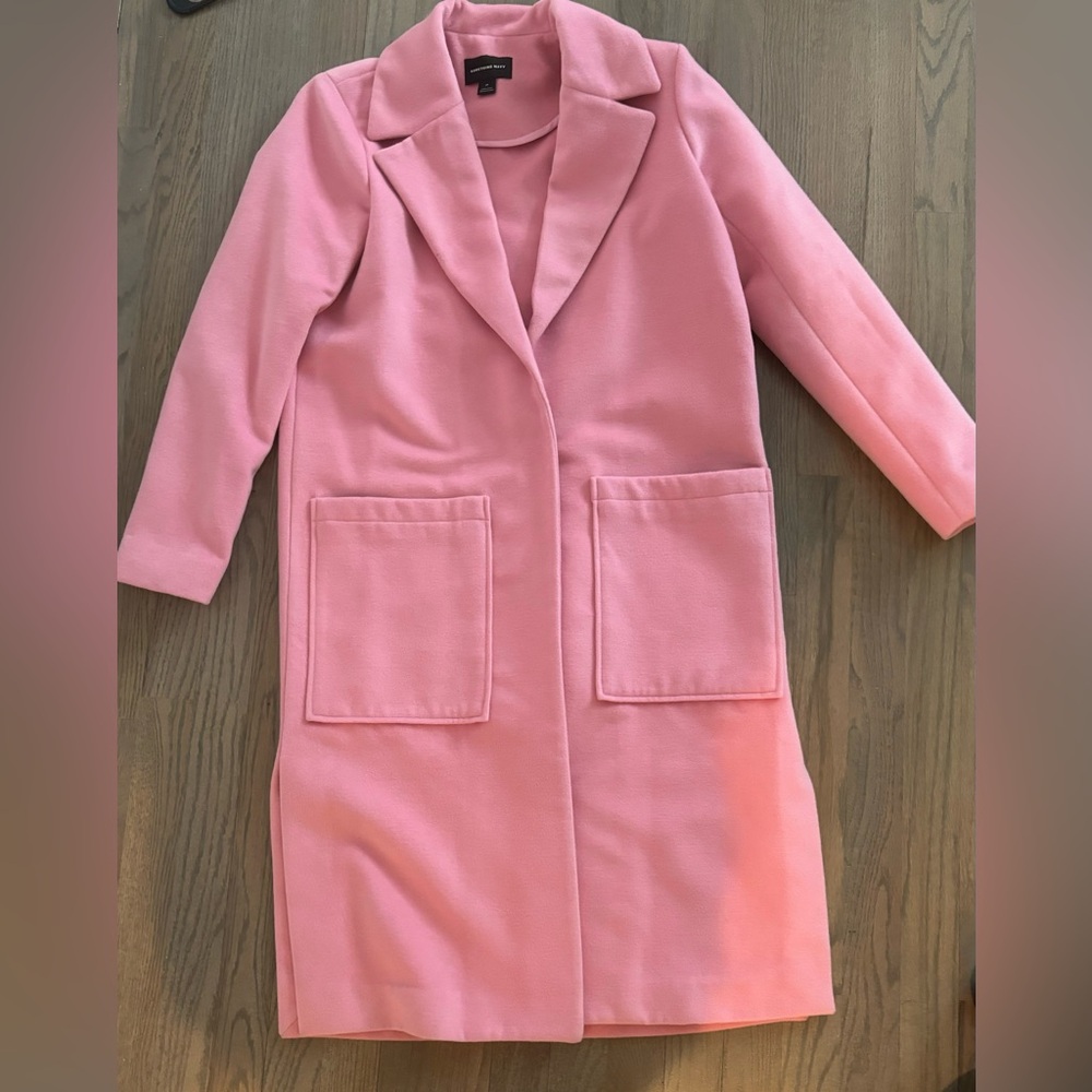 Something Navy pink overcoat size medium